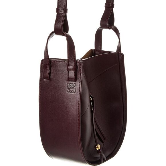 Loewe Hammock Slice Leather Hobo Bag, Red - Picture 3 of 4